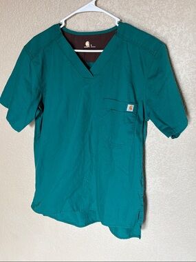 Carhartt Men's Teal V-Neck Pocket Work Tee